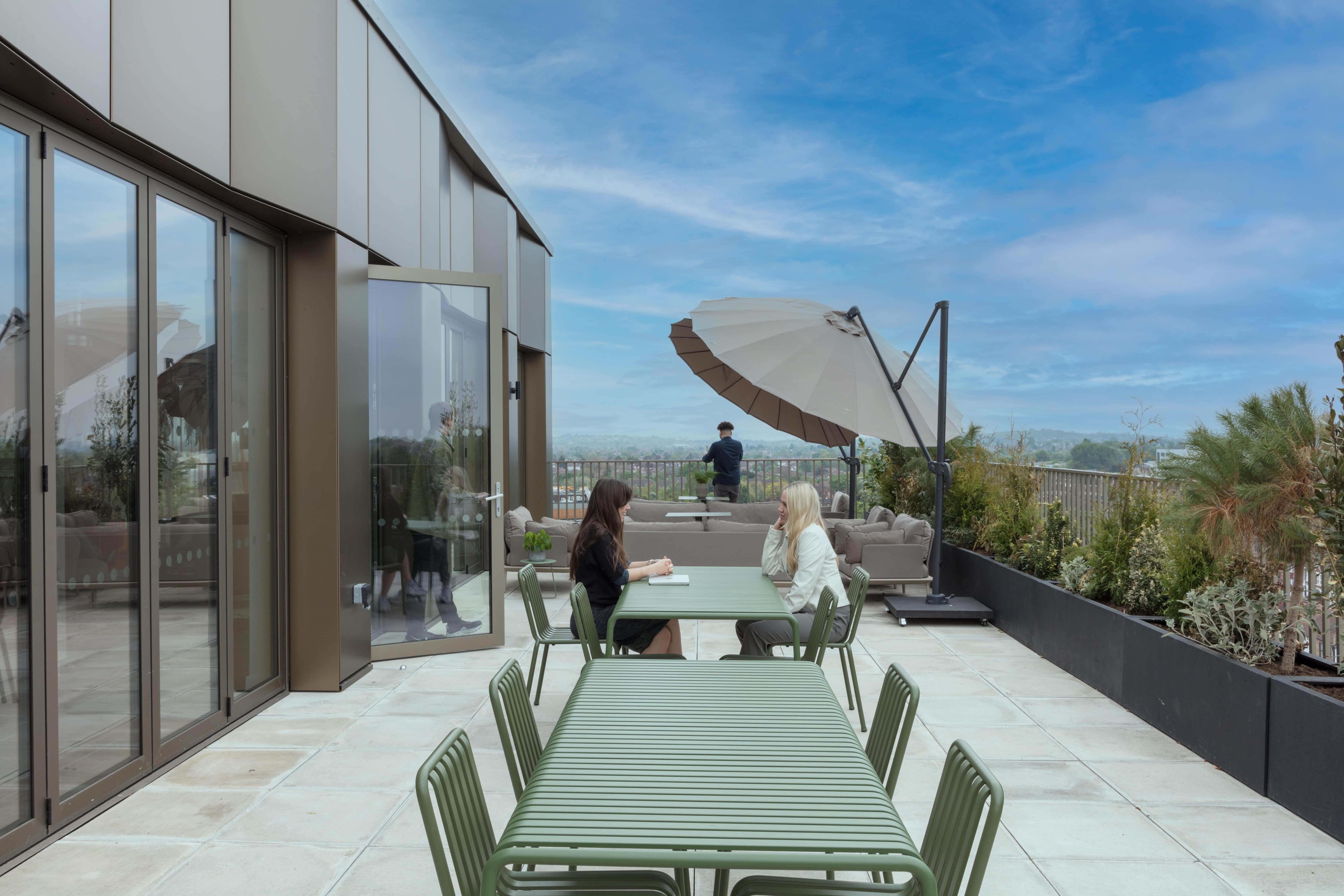 Grab a drink with friends on the rooftop terrace