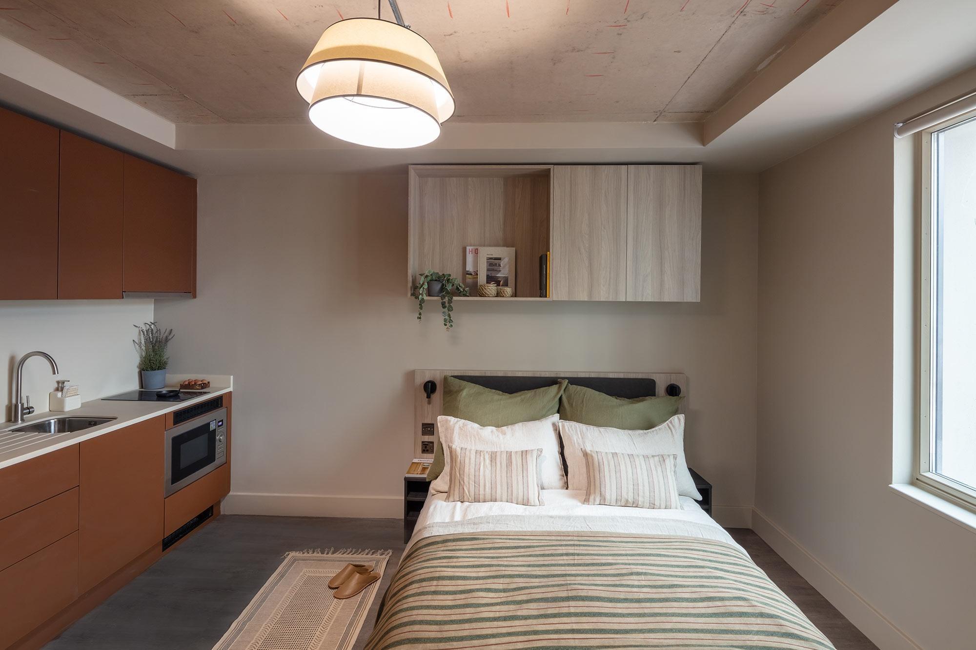 Enjoy downtime in your studio apartment