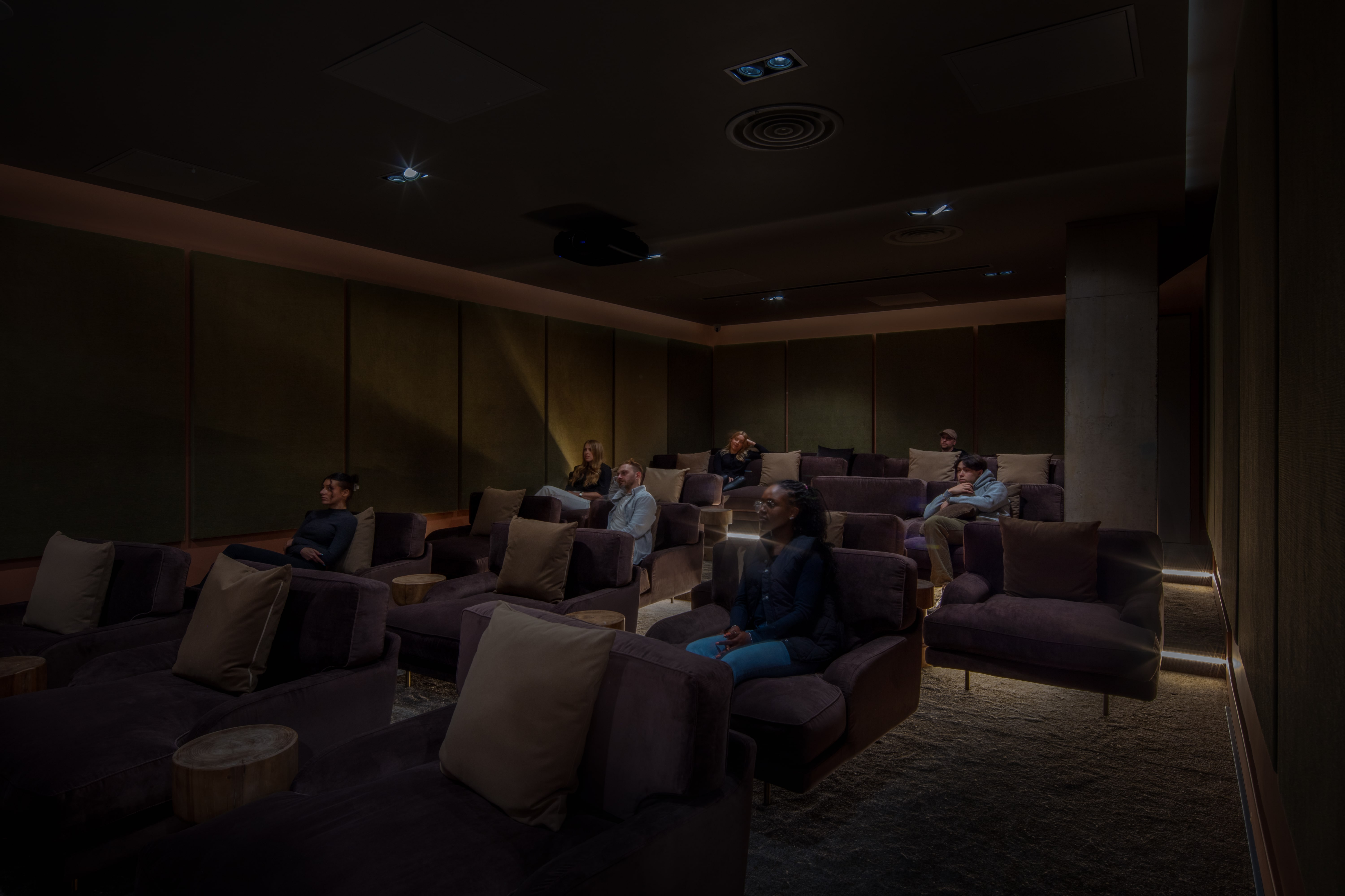 Sit back and be entertained in the screening room