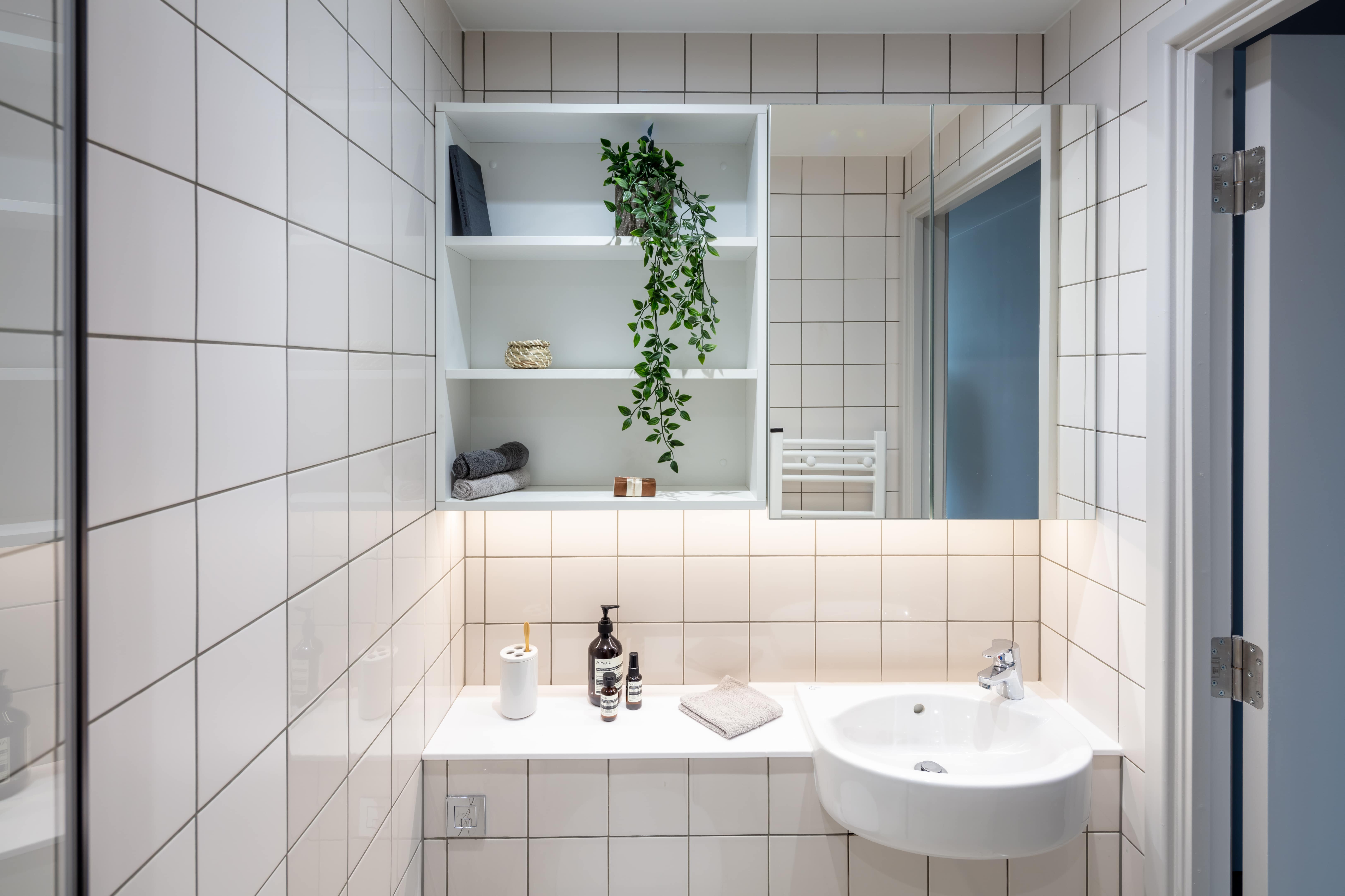 Keep up with skincare rituals in your private bathroom